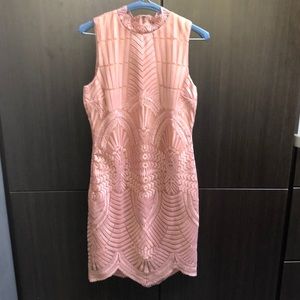 Bardot pink dress size small US size 6, UK size 10. Fits more like size 4-6